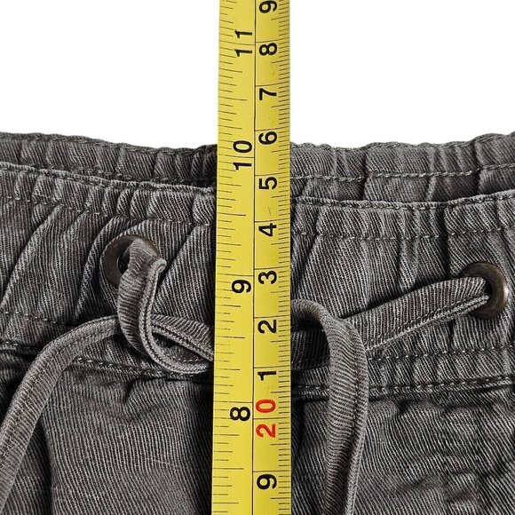 Marine Layer Pull On Crop Tapered‎ Leg Jogger Pants Linen Blend Olive Green XS - Picture 7 of 9